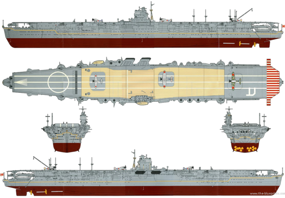 Корабль IJN Hiryu [Aircraft Carrier] - чертежи, габариты, рисунки